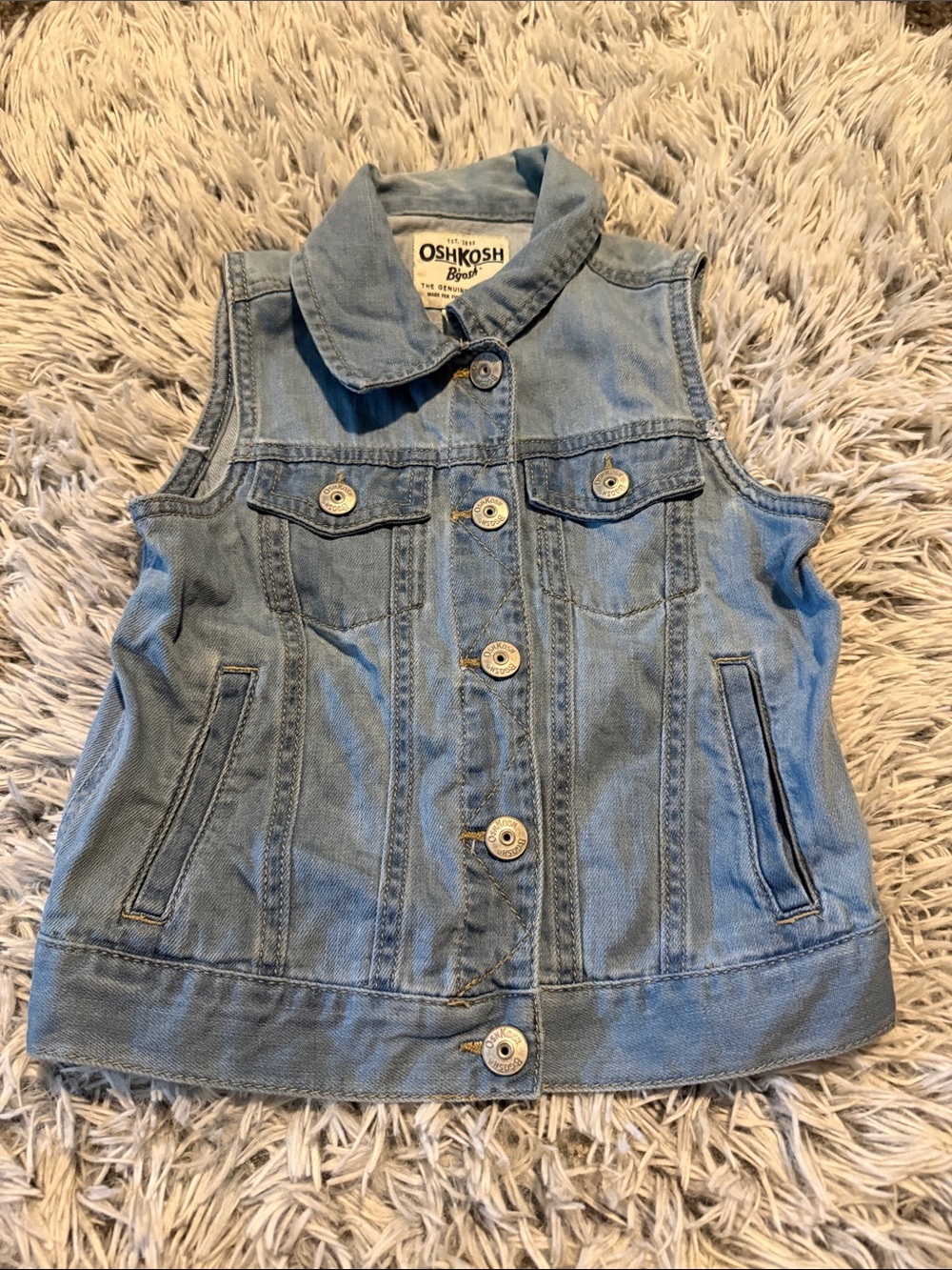 OshKosh B'gosh Light Blue Denim Vest